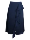 Iris & Ink ruffled midi skirt - Blue