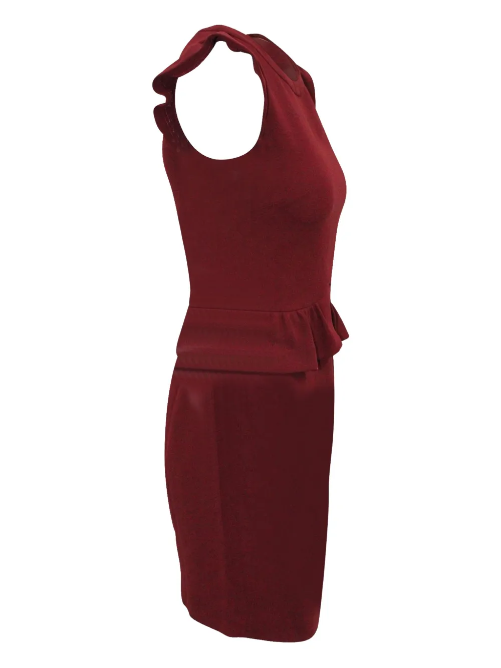 SANDRO peplum cap-sleeve mini dress - Rood