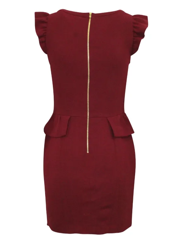 peplum cap sleeve dress Jovani 23189SC