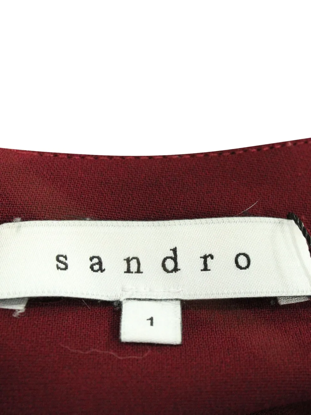 Pre-owned Sandro Peplum Cap-sleeve Mini Dress In Red