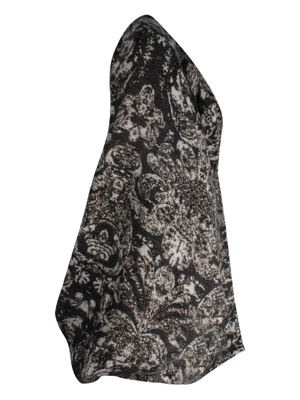 Pre-owned Stella Mccartney V-neck Patterned Coat In Gray