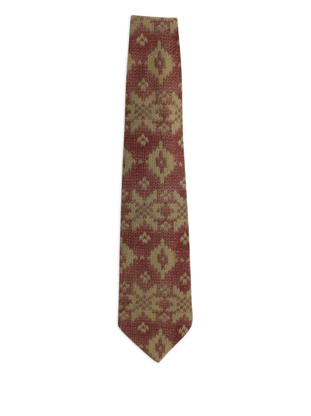 Giorgio Armani Pre-Owned geometric-print tie | Brown | Image 1