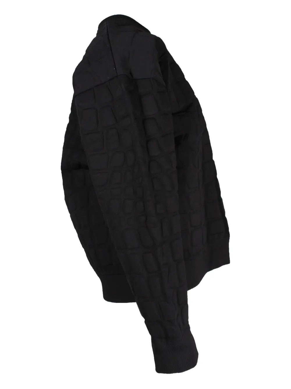 Alexander Wang x H&M crocodile-textured crew-neck sweatshirt | Black | Image 1