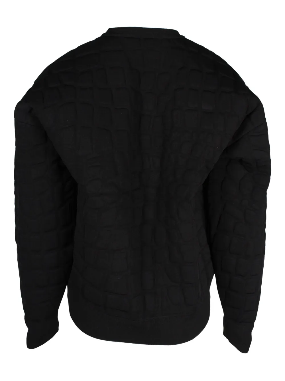 Pre-owned Alexander Wang X H&m Crocodile-textured Crew-neck Sweatshirt In Black