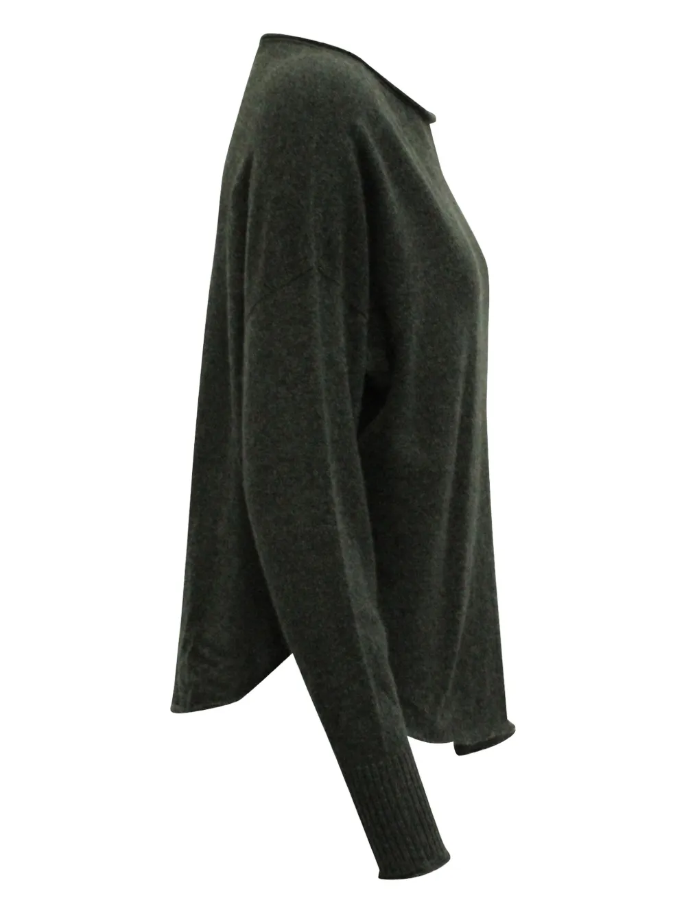 Pre-owned Helmut Lang Boat-neck Ribbed-cuff Sweater In Gray