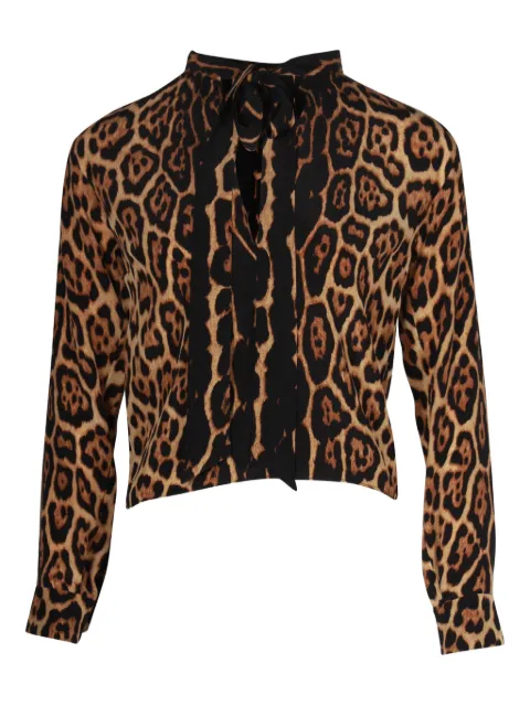 Saint Laurent Pre-Owned leopard-print blouse