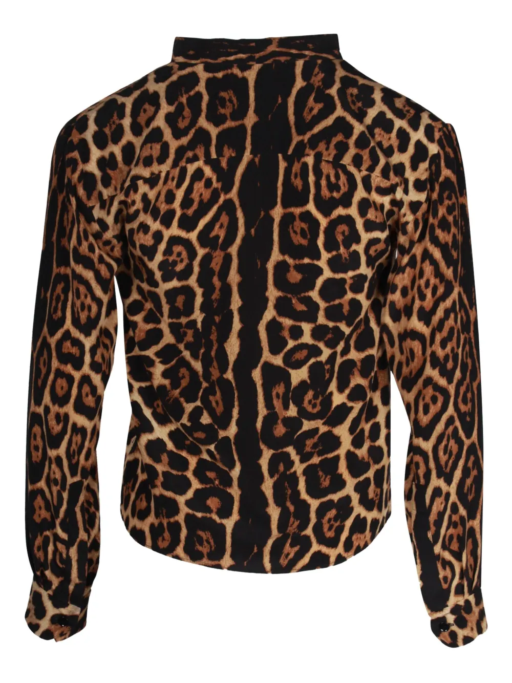 Pre-owned Saint Laurent Leopard-print Blouse In Brown