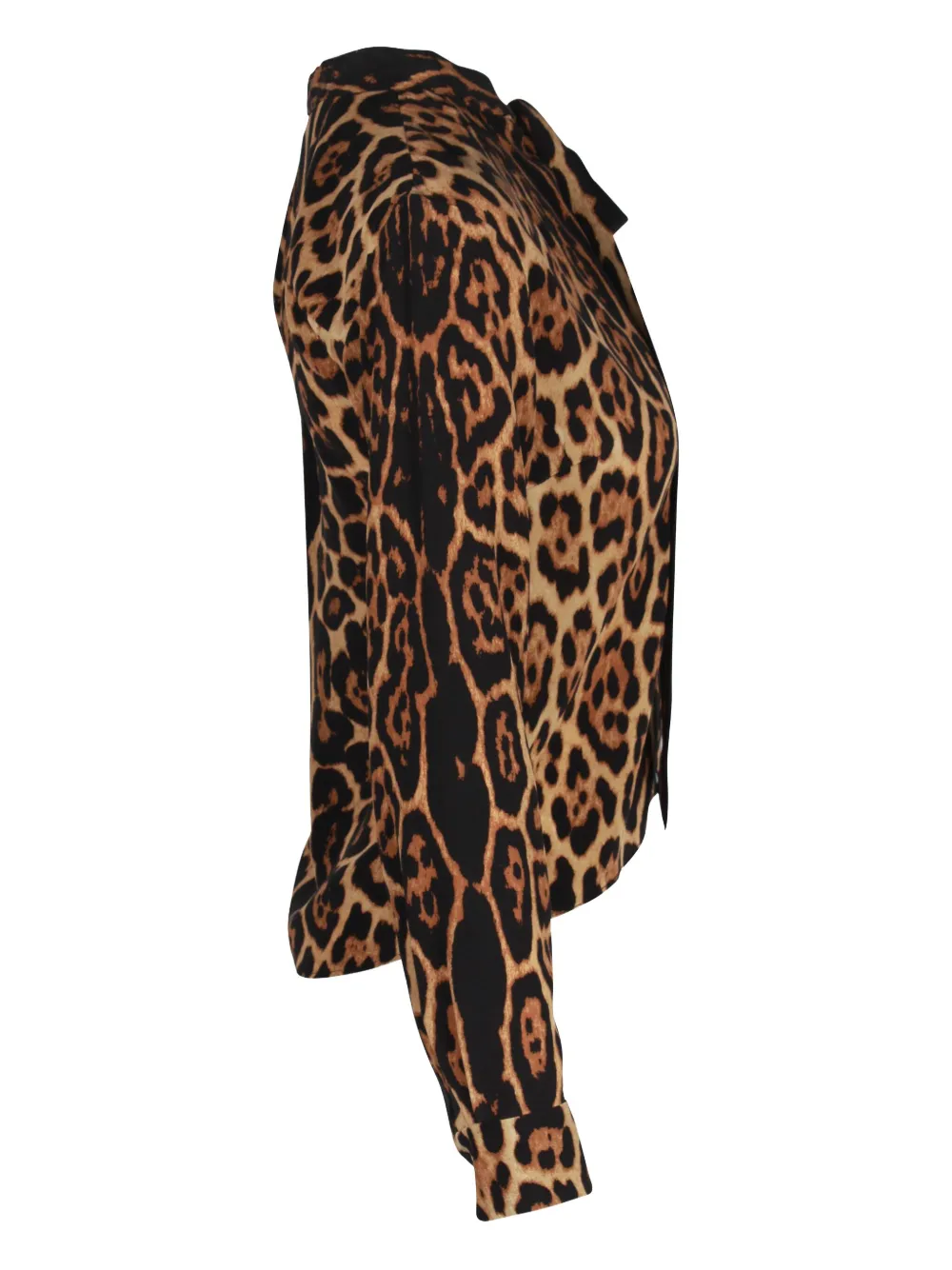 Pre-owned Saint Laurent Leopard-print Blouse In Brown