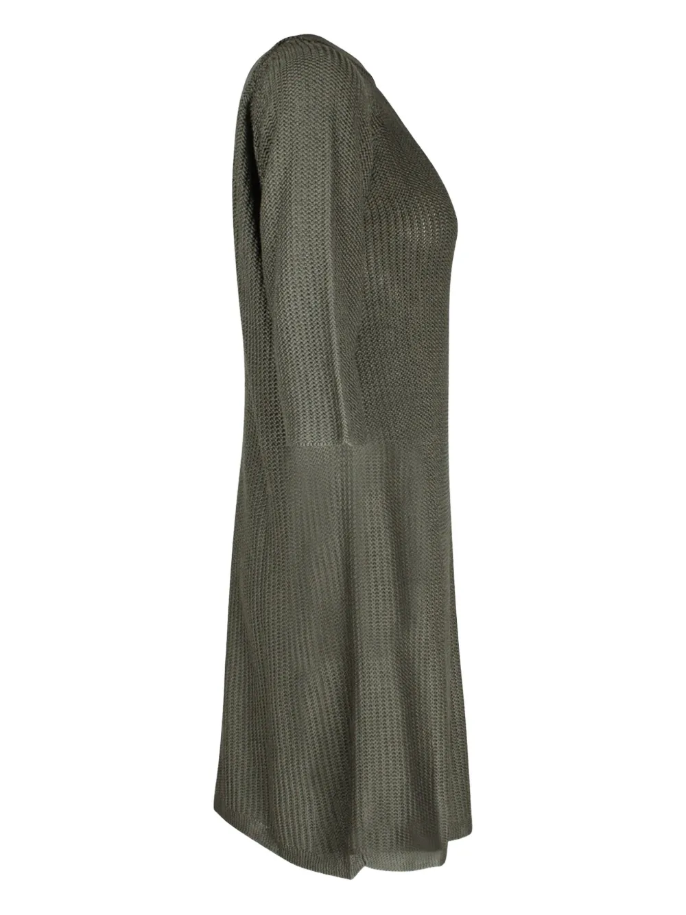 Pre-owned Hermes Crew-neck Silk Dress In Green