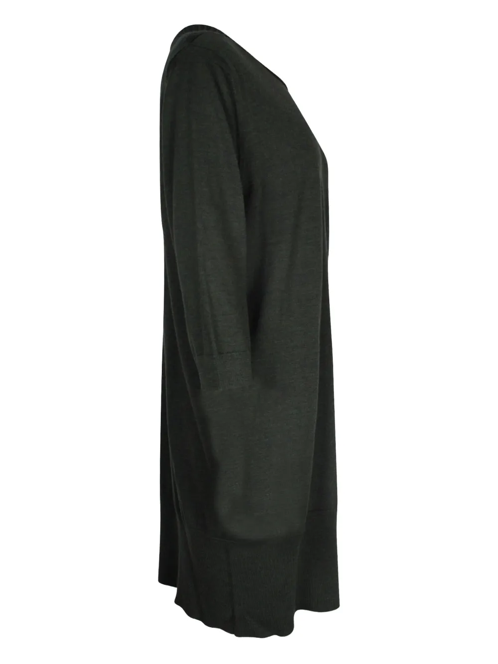 Pre-owned Dries Van Noten Wool Midi Dress In Green