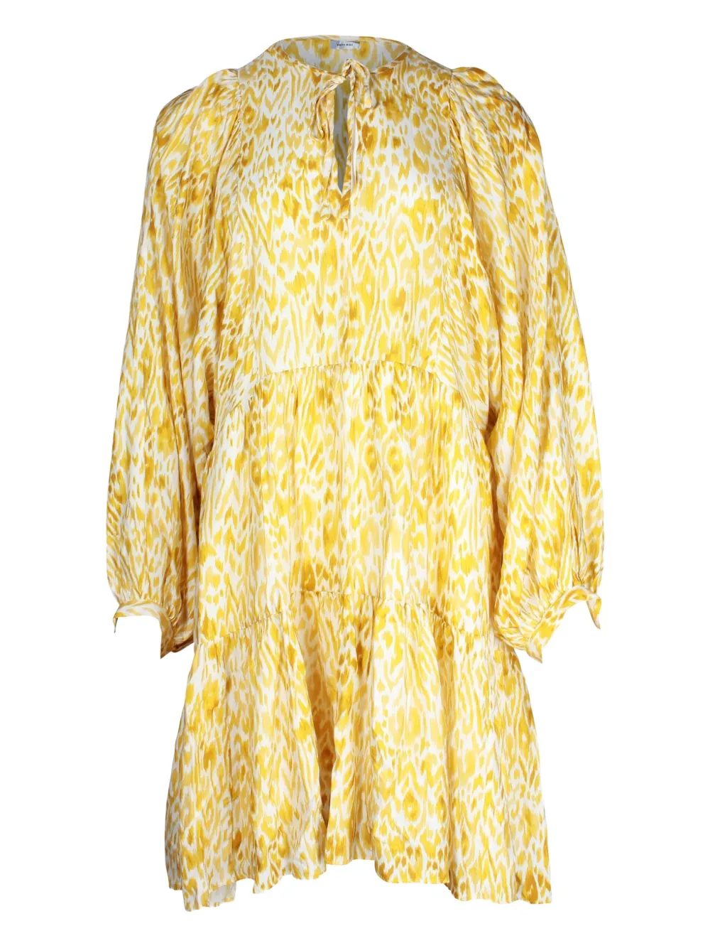 ANINE BING tiered leopard-print dress | Yellow | Image 1