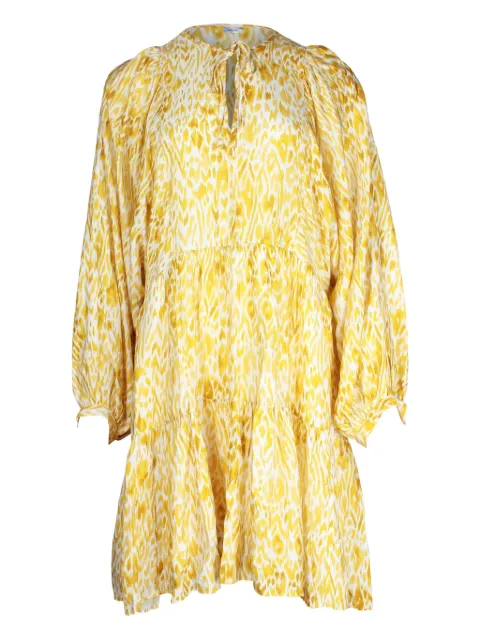 ANINE BING tiered leopard-print dress