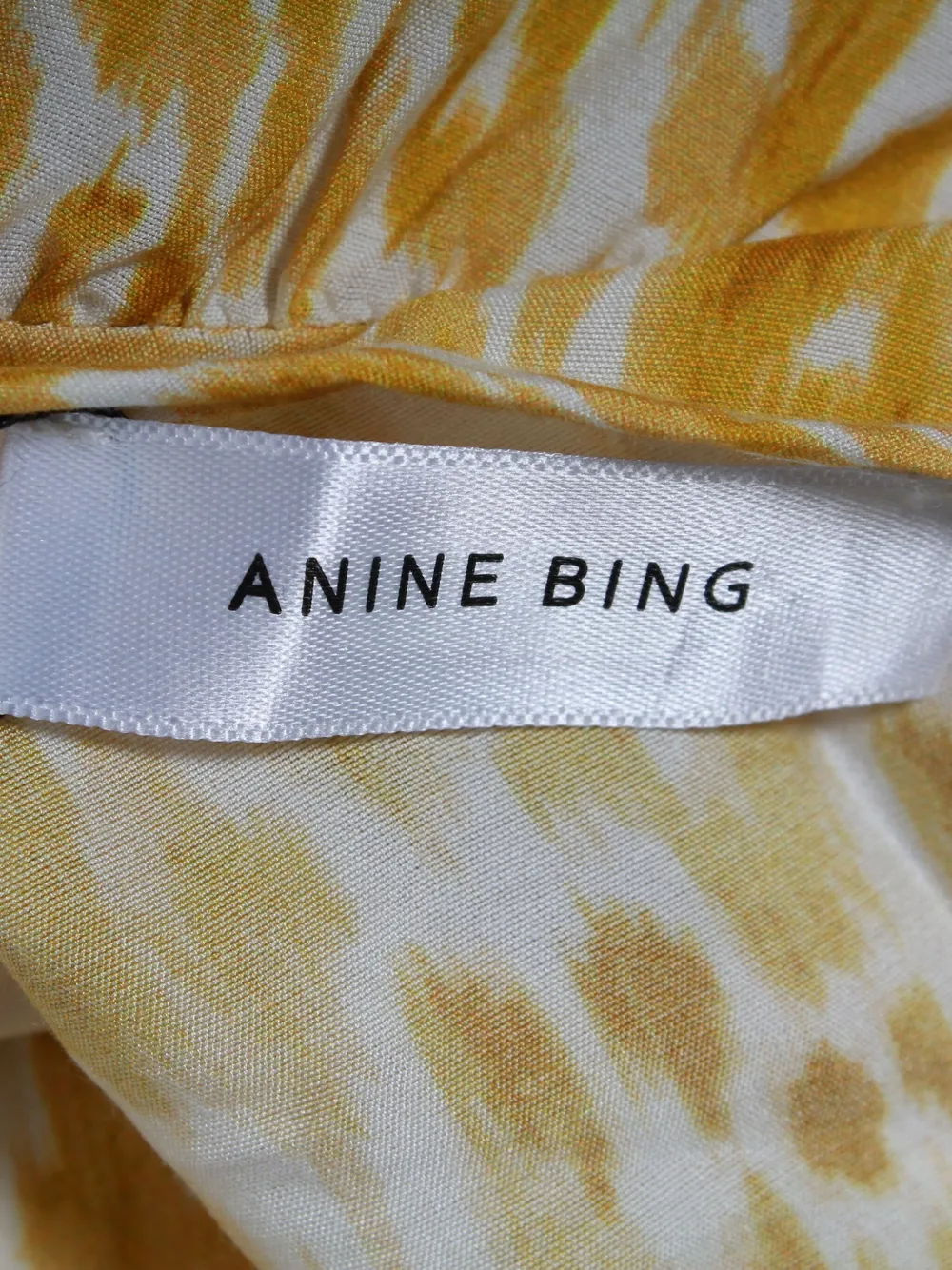 Pre-owned Anine Bing Tiered Leopard-print Dress In Yellow