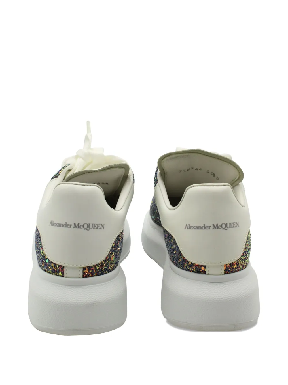 Pre-owned Alexander Mcqueen Oversized Glitter Platform Sneakers In Pink
