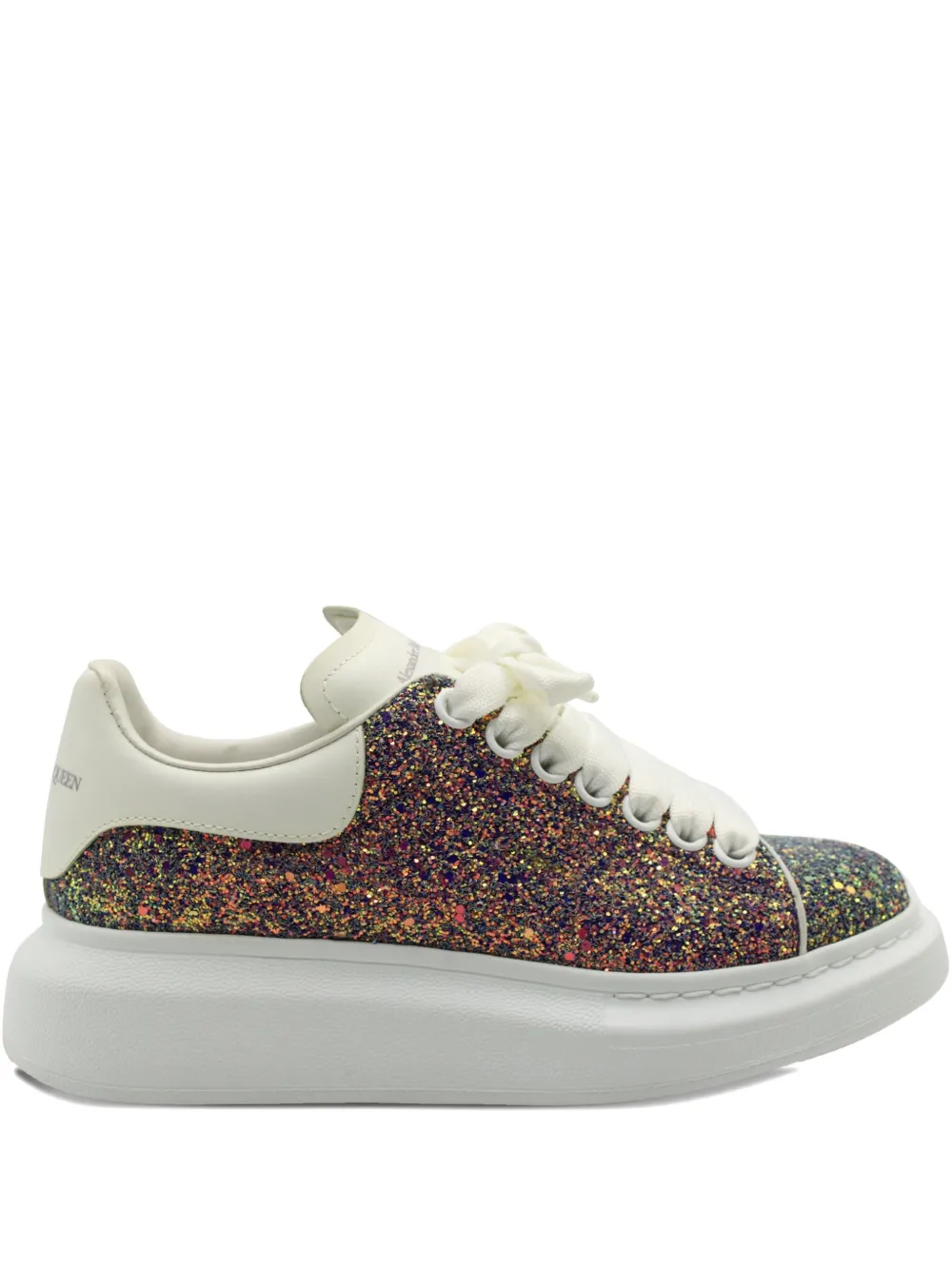 Pre-owned Alexander Mcqueen Oversized Glitter Platform Sneakers In Pink