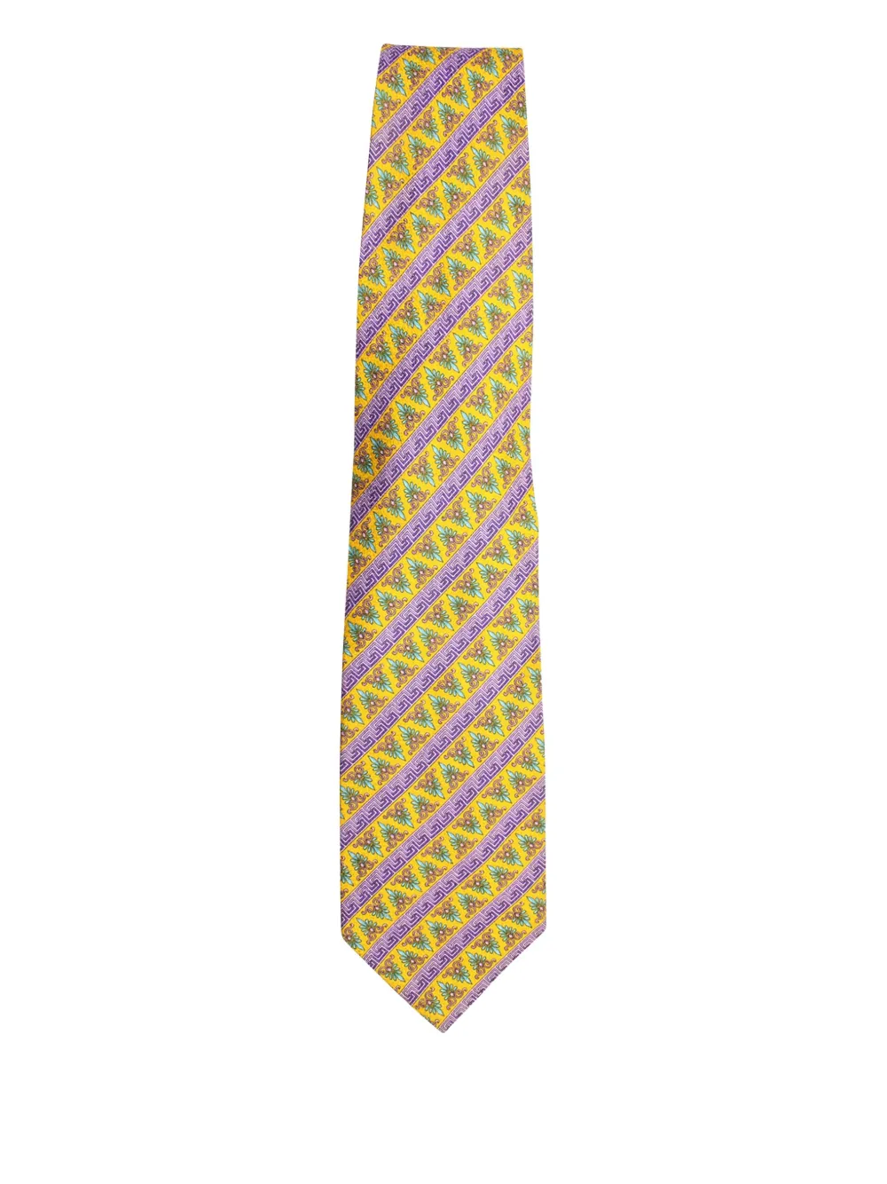 Versace Pre-Owned patterned silk tie | Yellow | Image 1