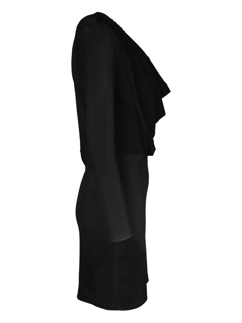 Pre-owned Givenchy Cowl-neck Bead-embellished Dress In Black