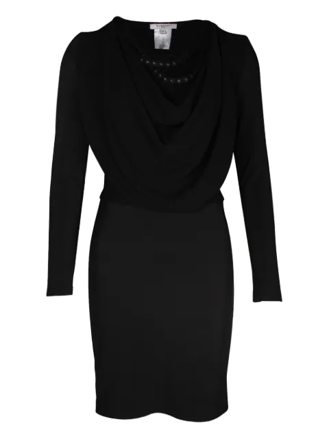 Givenchy Pre-Owned Perlenverziertes Kleid mit Wasserfallkragen