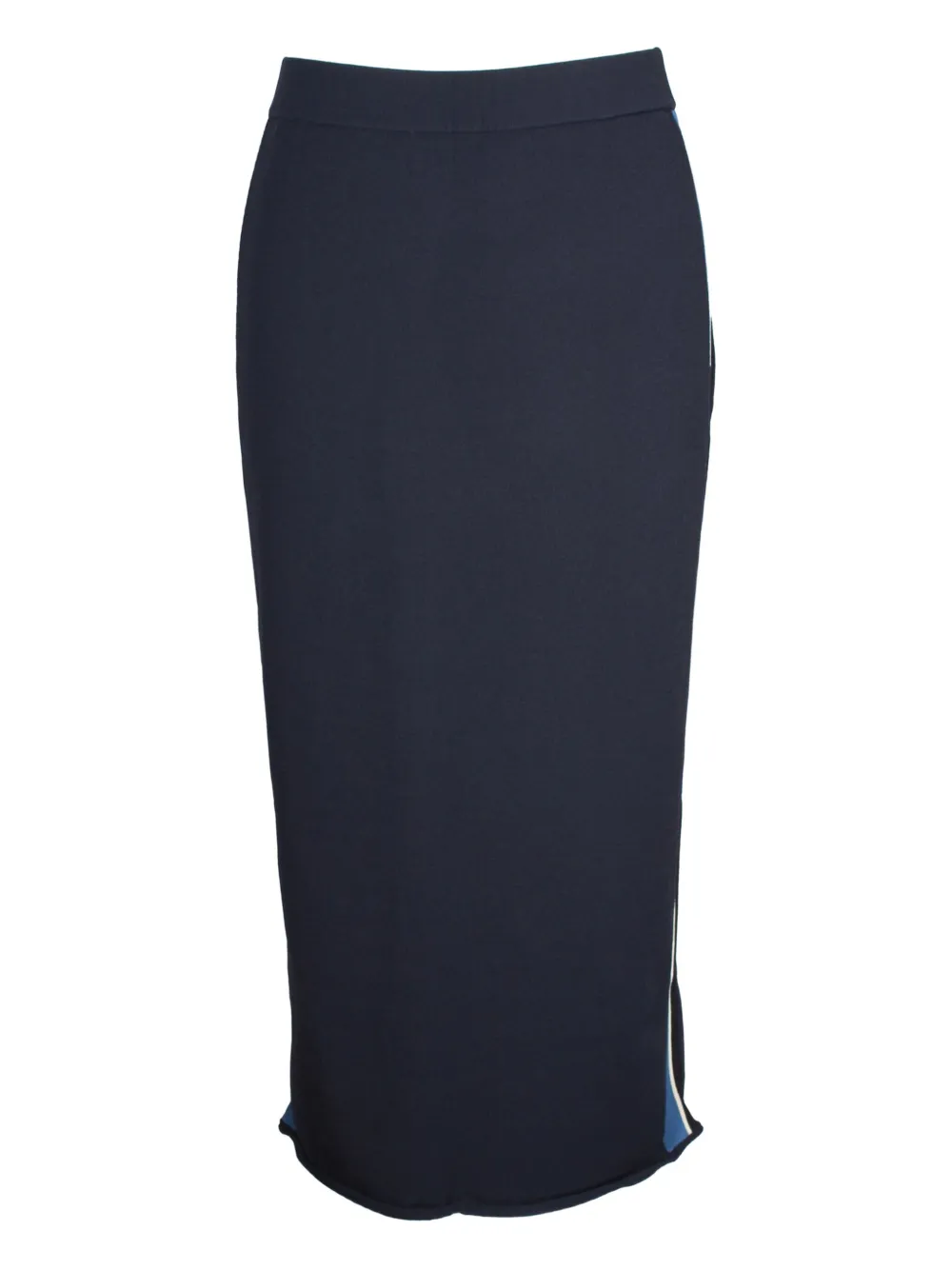Theory Midi-rok met gestreept detail - Blauw