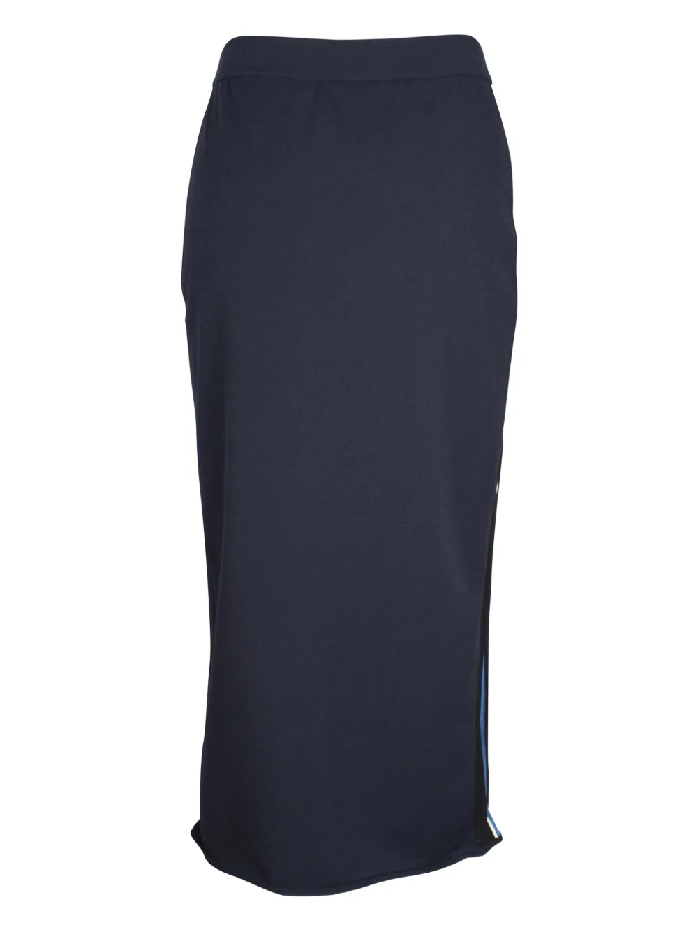 Pre-owned Theory Stripe-detail Midi Skirt In Blue