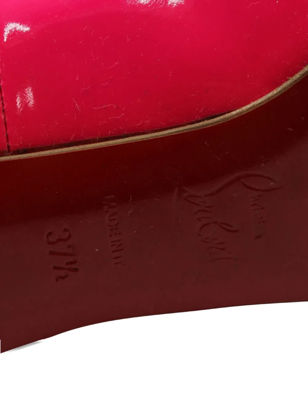 Pre-owned Christian Louboutin Kate Patent-leather Pumps In Pink