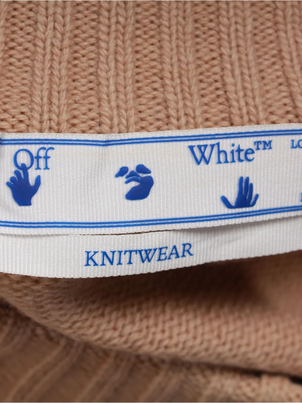 Pre-owned Off-white Colour-block Wool Sweater In Neutral