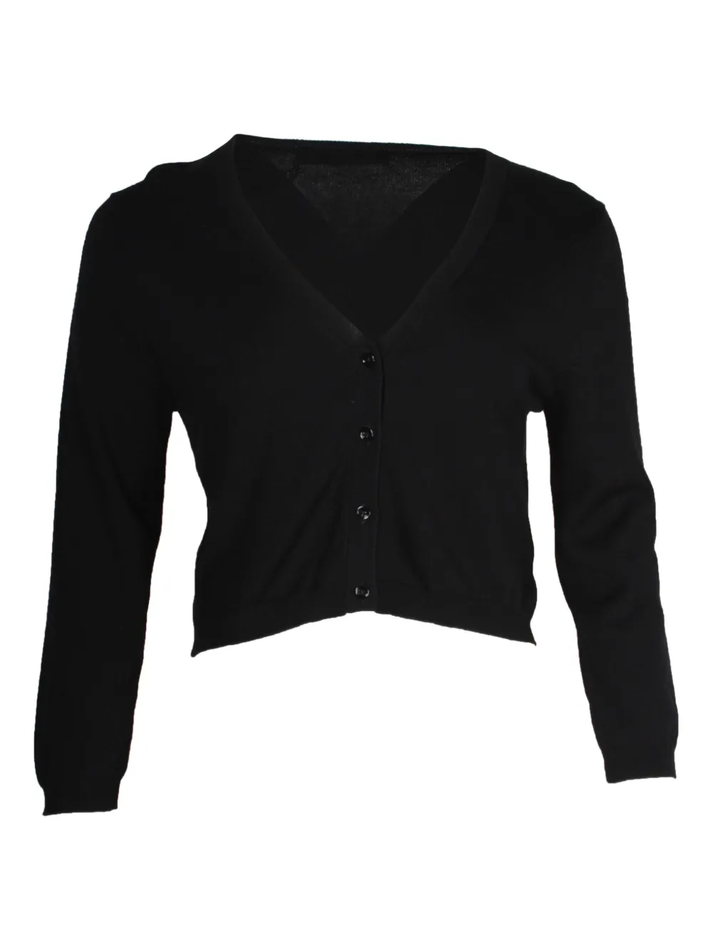 Pre-owned Weekend Max Mara Cropped Cardigan In Black