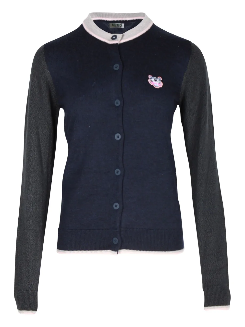 Pre-owned Kenzo Wool Cardigan In Blue