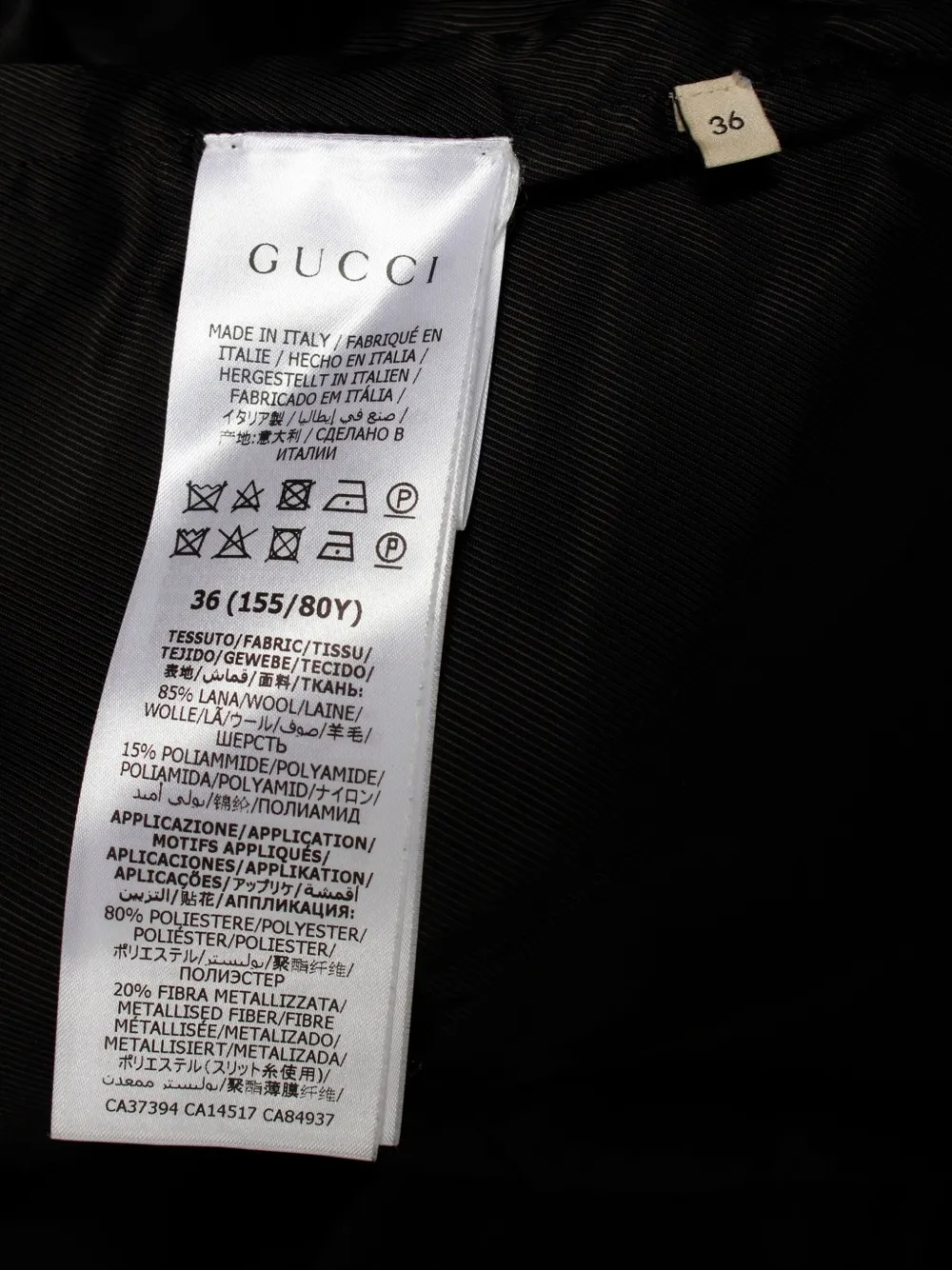Pre-owned Gucci Double-breasted Jacket In Black