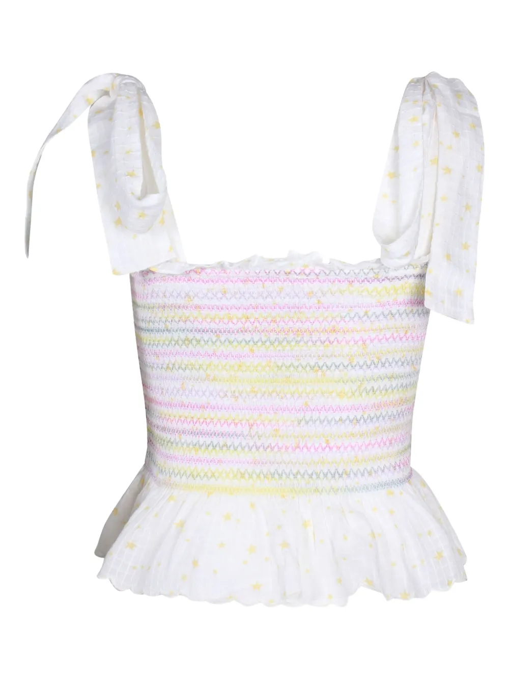Pre-owned Loveshackfancy Bucky Top In White