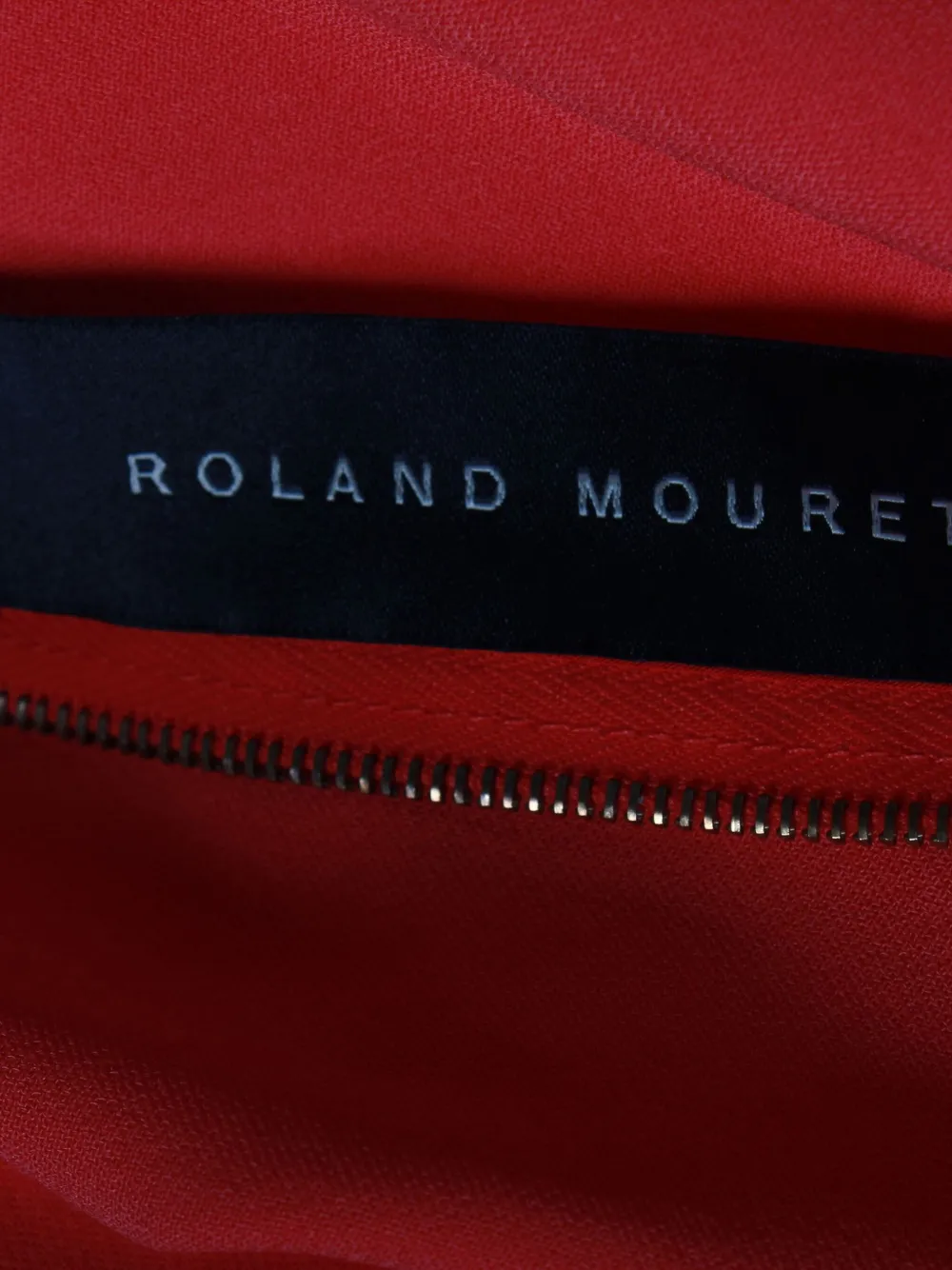 Pre-owned Rm By Roland Mouret Cowl-neck Short-sleeve Mini Dress In Red
