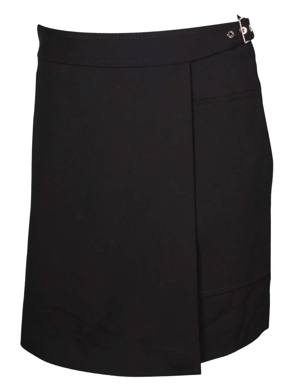 Hermès Pre-Owned overlap-detail wool shorts | Black | Image 1