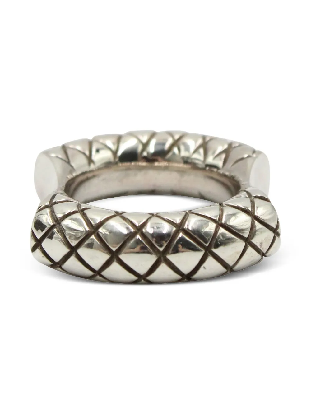 Bottega Veneta Pre-Owned anillo Intrecciato Double Cut | plateado | Image 1