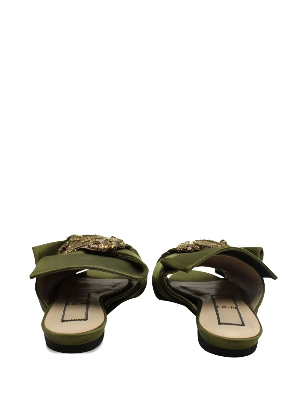 Nº21 embellished knot-detail sandals - Groen