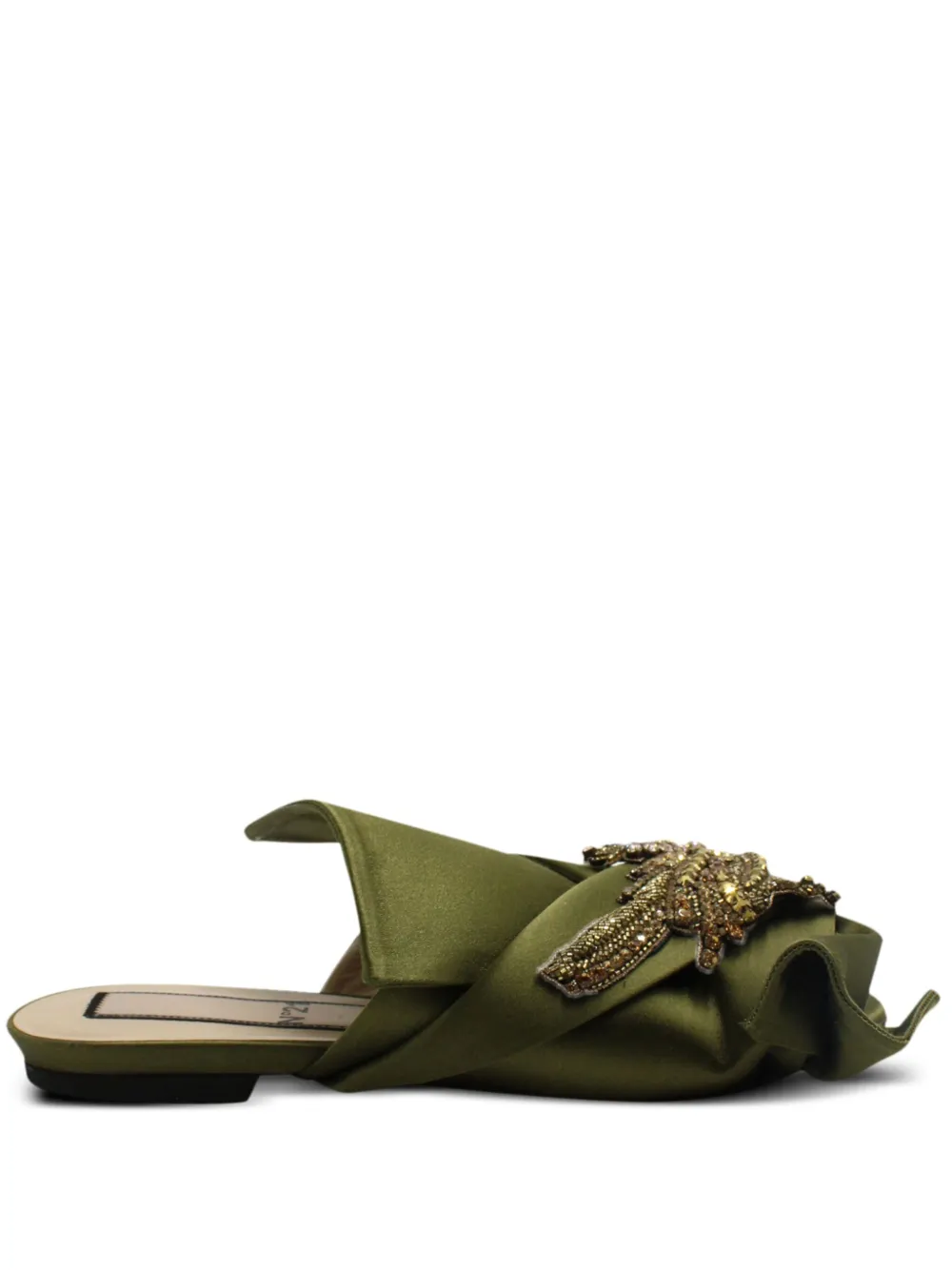 Nº21 embellished knot-detail sandals - Grün