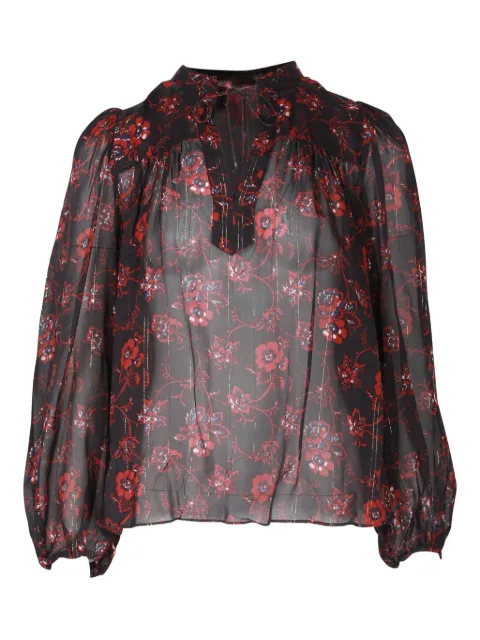 Ulla Johnson floral-print puff-sleeve top