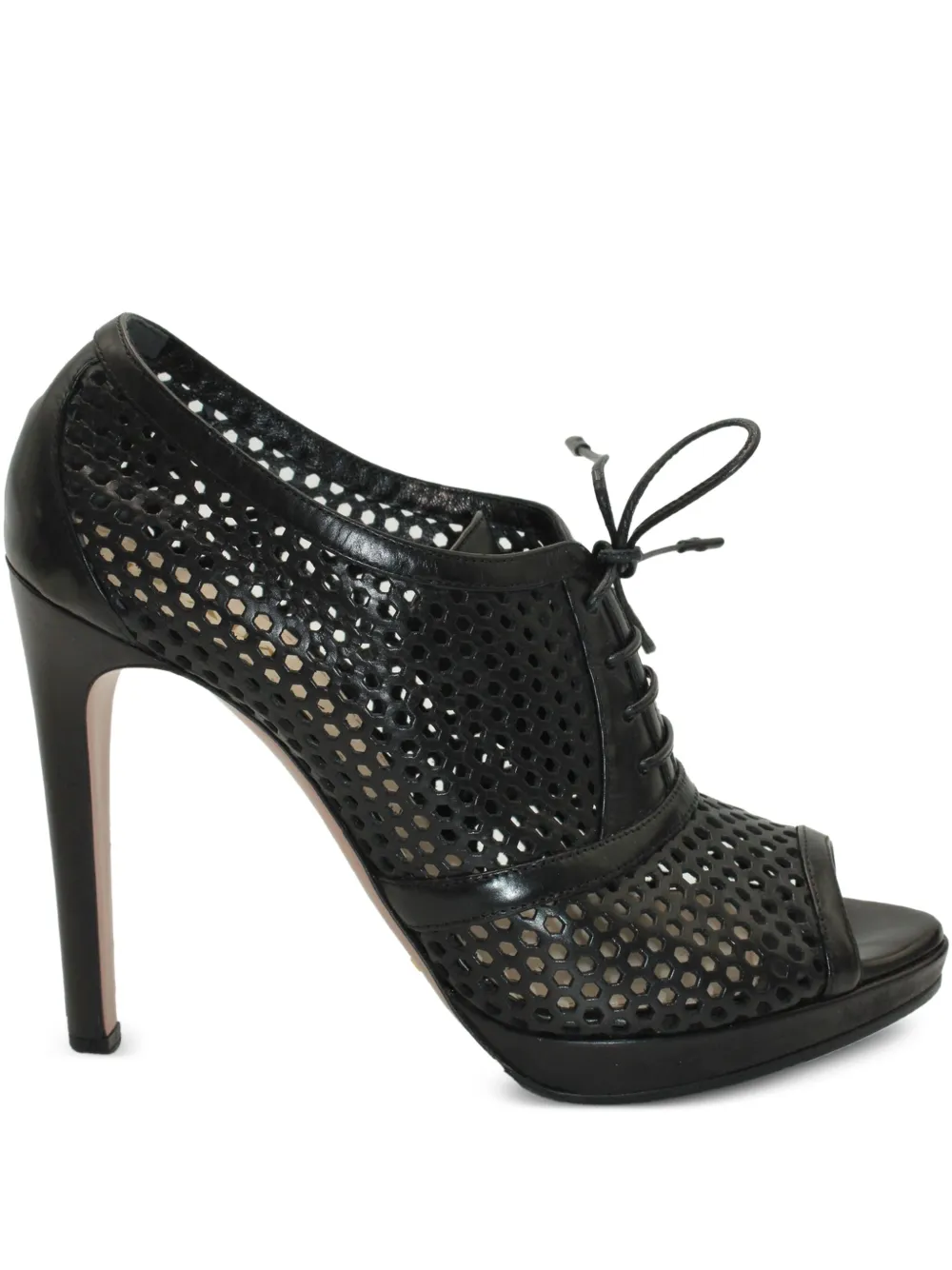 Prada Pre-Owned perforated leather sandals | Black | Image 1