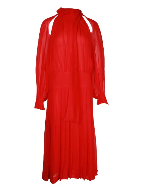Victoria Beckham  sheer-sleeve midi dress