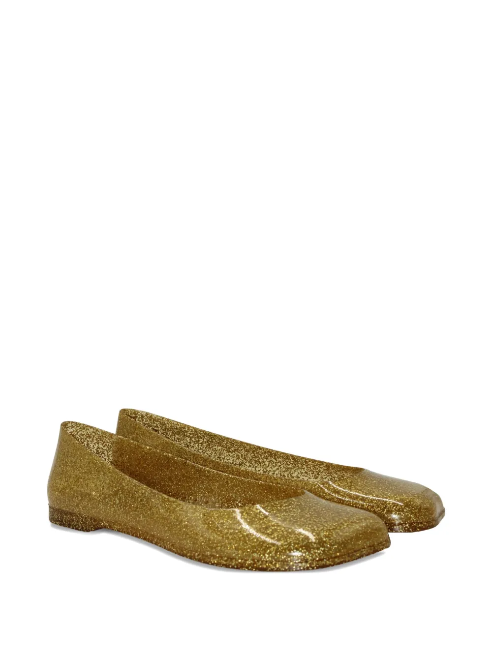 Loewe Pre-Owned x Paula's Ibiza glittered square-toe ballet flats - Goud