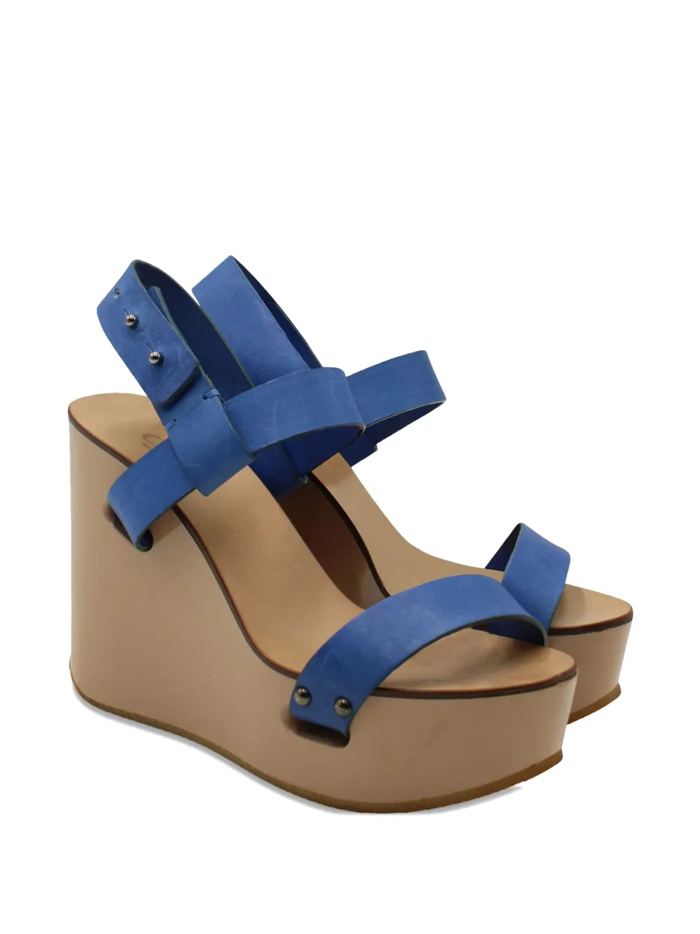 Chloé Vintage slingback wedge sandals - Blauw