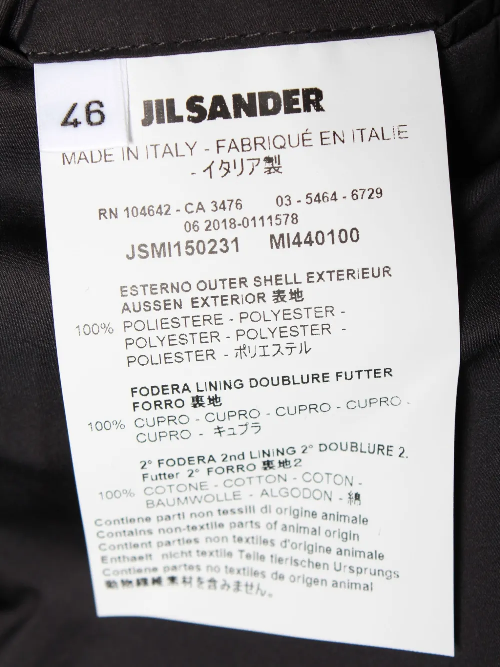 Pre-owned Jil Sander Single-breasted Blazer In Black
