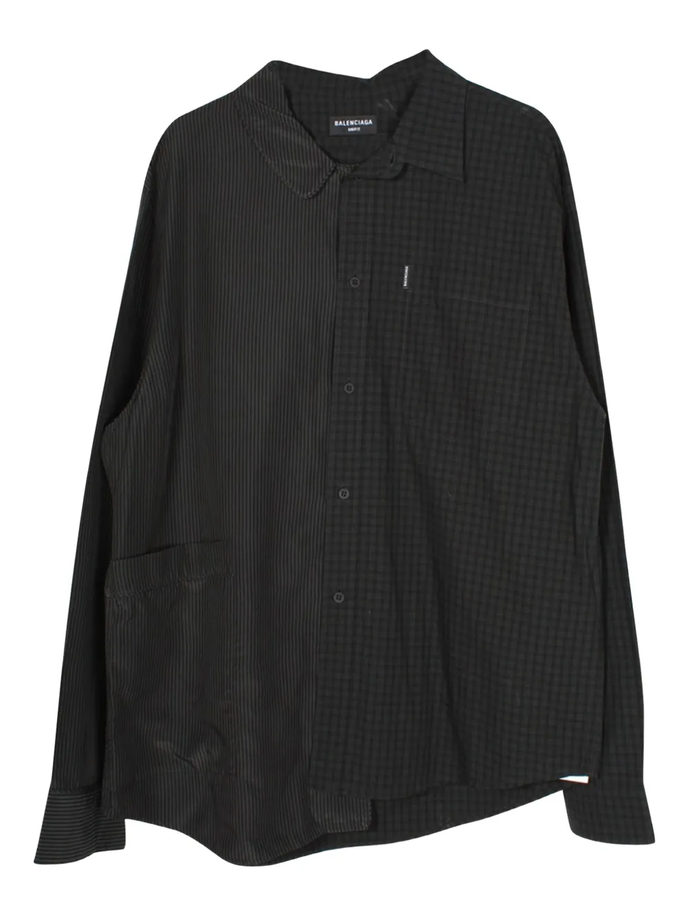 Balenciaga Pre-Owned gingham-print shirt | Grey | Image 1