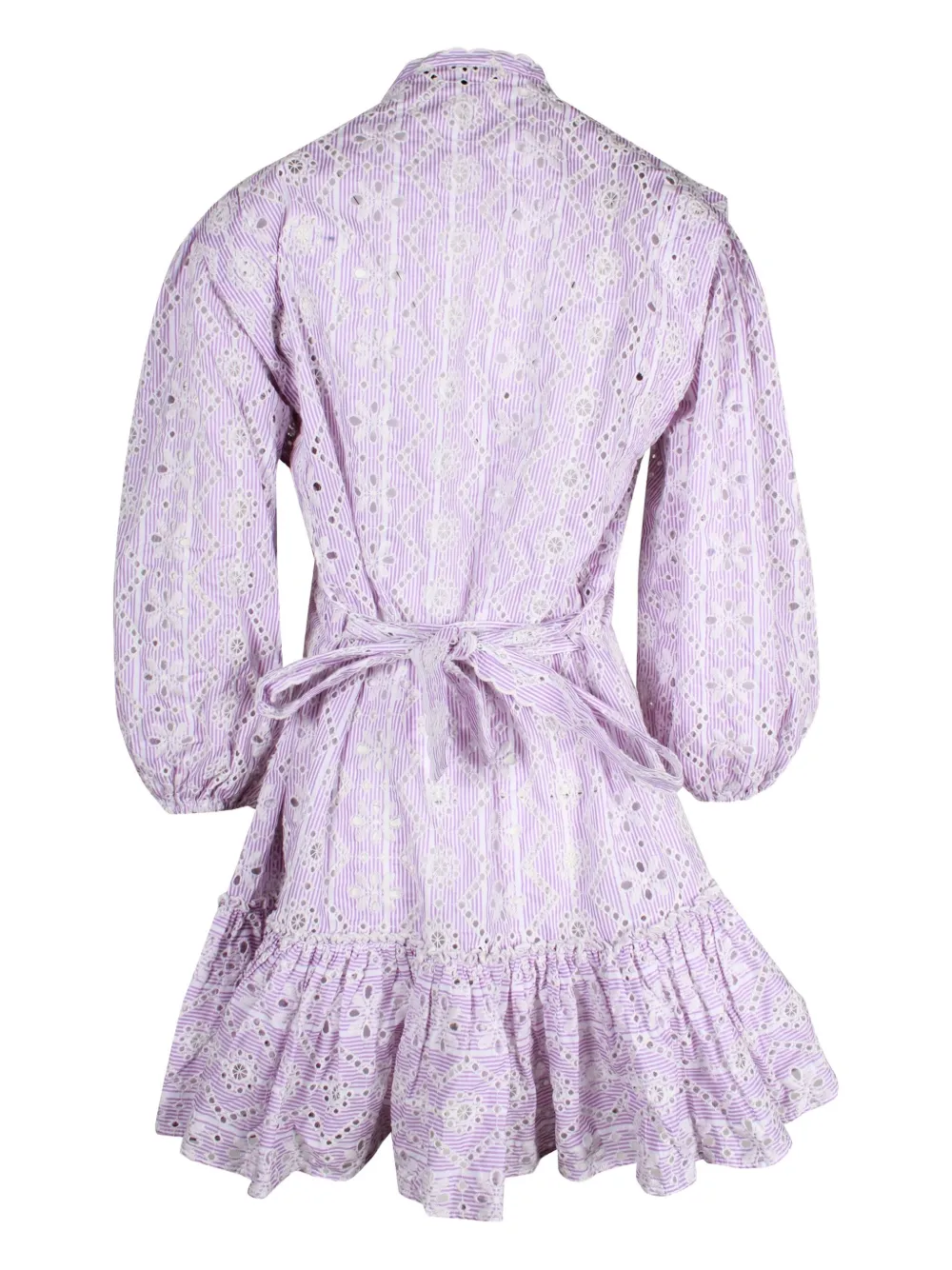 Maje eyelet-embroidered mini dress - Paars