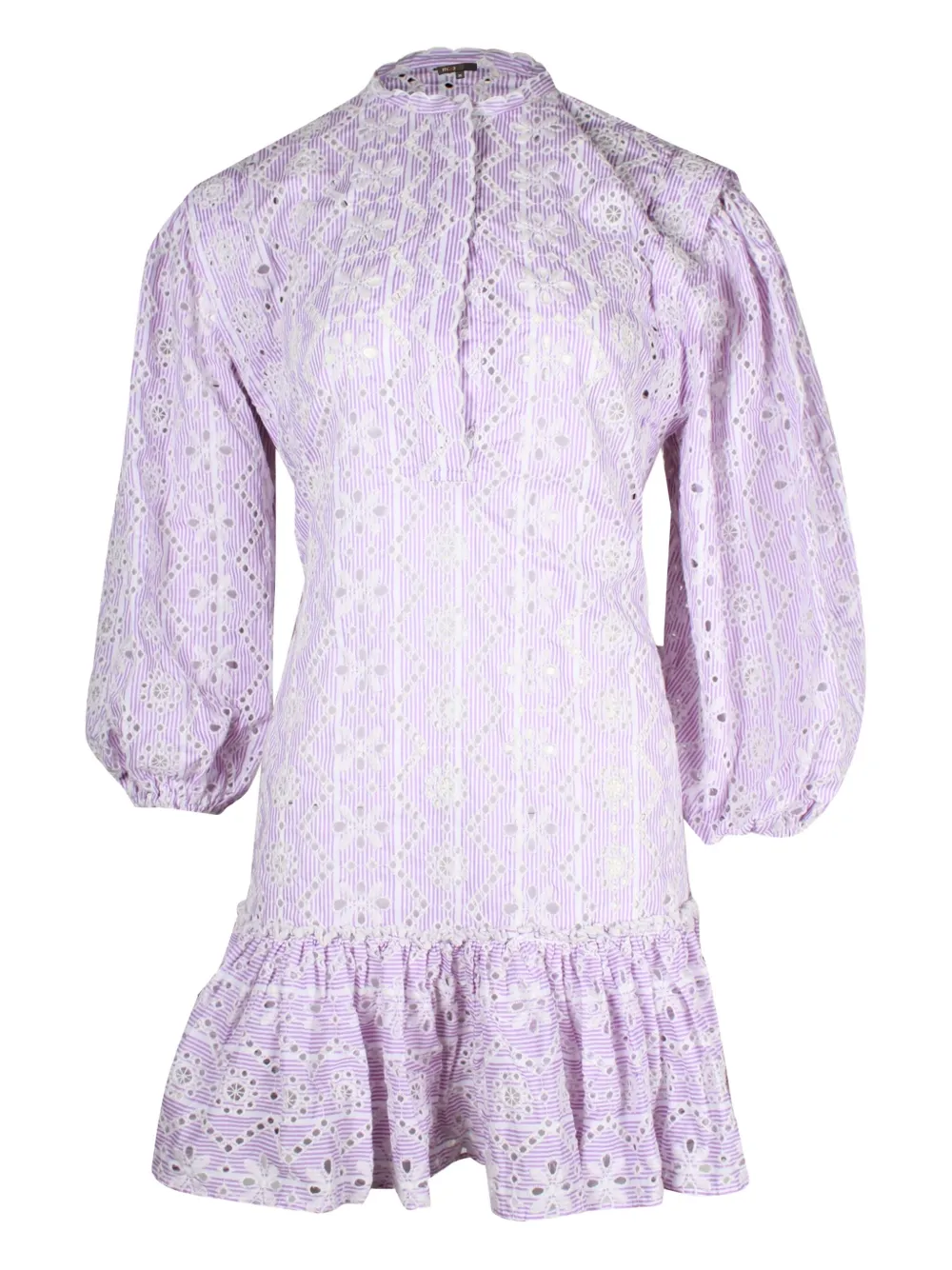 Maje eyelet-embroidered mini dress | Purple | Image 1