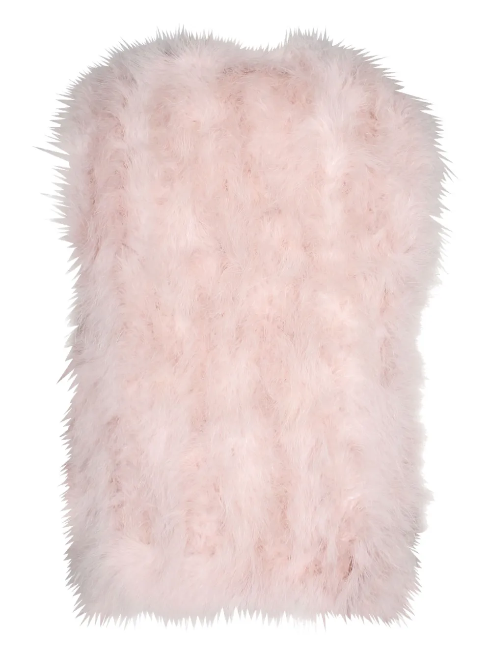 Pre-owned Yves Salomon Feather Satin Vest In Pink