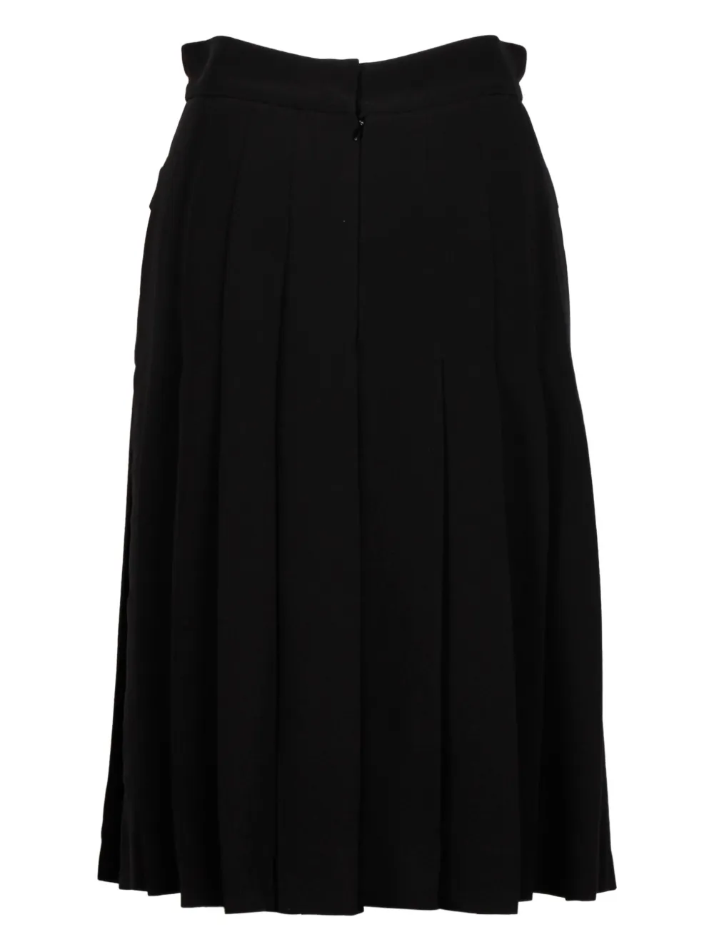CHANEL Pre-Owned A-line pleated skirt - Zwart