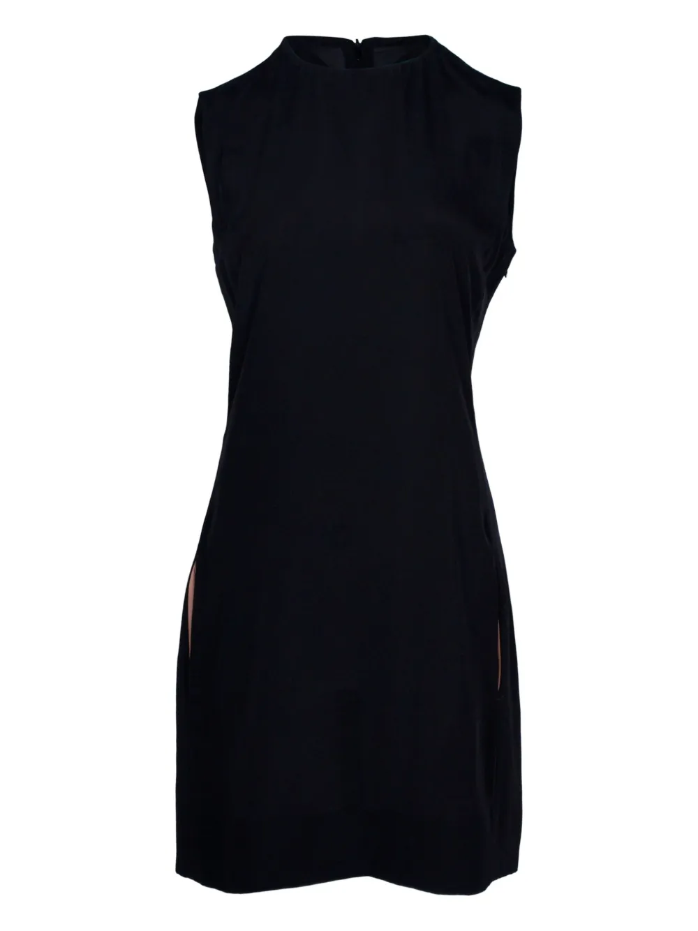 Pre-owned Celine Sleeveless Silk Dress In Black