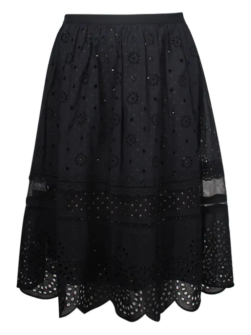 Jupe mi-longue à détails en dentelle - Marc Jacobs Vintage - Modalova