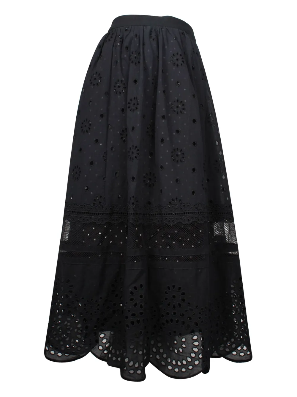 Marc Jacobs Vintage Midi-rok met kant - Zwart