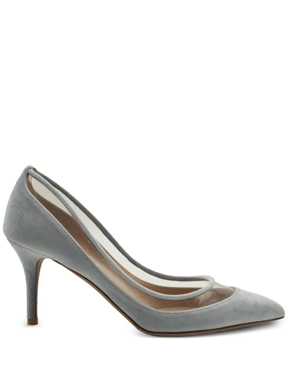 Valentino Garavani Pre-Owned ベルベット パンプス - ブルー Valentino Garavani Pre-Owned ベルベット パンプス - ブルー
